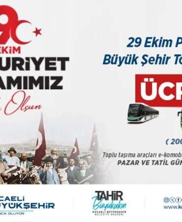 29-Ekim-Cumhuriyet-Bayraminda-Kocaelide-Toplu-Ulasim-Ucretsiz-featured