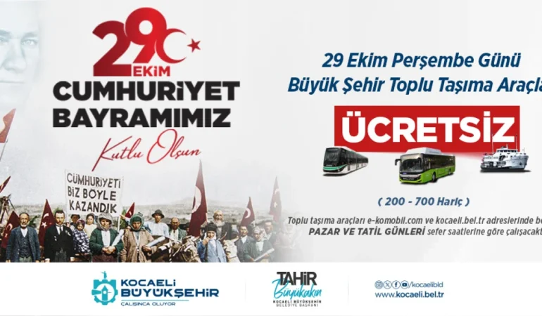 29-Ekim-Cumhuriyet-Bayraminda-Kocaelide-Toplu-Ulasim-Ucretsiz-featured