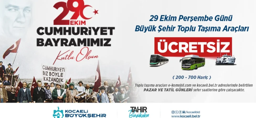 29-Ekim-Cumhuriyet-Bayraminda-Kocaelide-Toplu-Ulasim-Ucretsiz-featured