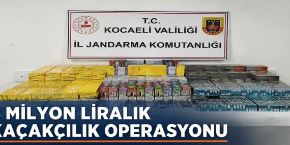 Dilovası’nda 8 milyon liralık kaçak malzeme yakalandı