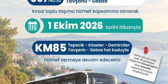 Gebze Kırsalında 397 No’lu Otobüs Hattı KM85 Oluyor