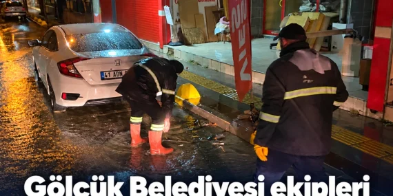 Gölcük Belediyesi Yoğun Yağışa Karşı Teyakkuza Geçti