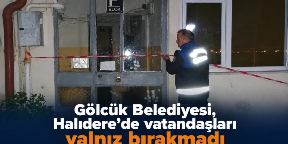 Gölcük Halıdere’de İstinat Duvarı Çöken Bina Tahliye Edildi