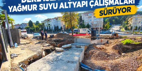 Gölcük’te Su Taşkınlarına Karşı Altyapı Mesaisi Sürüyor