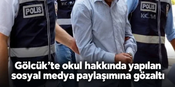 Gölcük’te okul paylaşımıyla panik yaratan şüpheli yakalandı