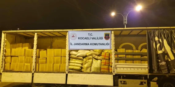 Kocaeli’de 7 milyon liralık kaçak tütün ele geçirildi